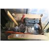 Image 1 : Box of Misc. Items Including Tool Cases And Hammers