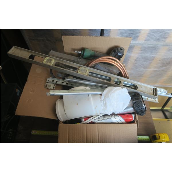 Box of Misc Tools and Hardware