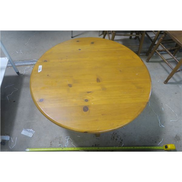 Round All Wood Table - Coffee Table Height