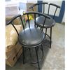 Image 1 : 2 x Barstools (Black) - seat 29"High