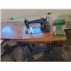 Image 1 : antique singer sewing machine w/ manual & attachments