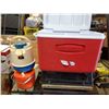 Image 1 : RUBBERMAID COOLER & 2 WATER JUGS