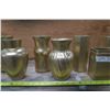 Image 3 : Box of Gold Painted Vases & 1 Glass Vase