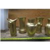Image 4 : Box of Gold Painted Vases & 1 Glass Vase