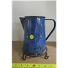 Image 1 : Enamelware Kettle and Stand