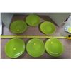 Image 1 : Set of 6 Green Plates