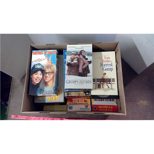 Box of VHS Movies