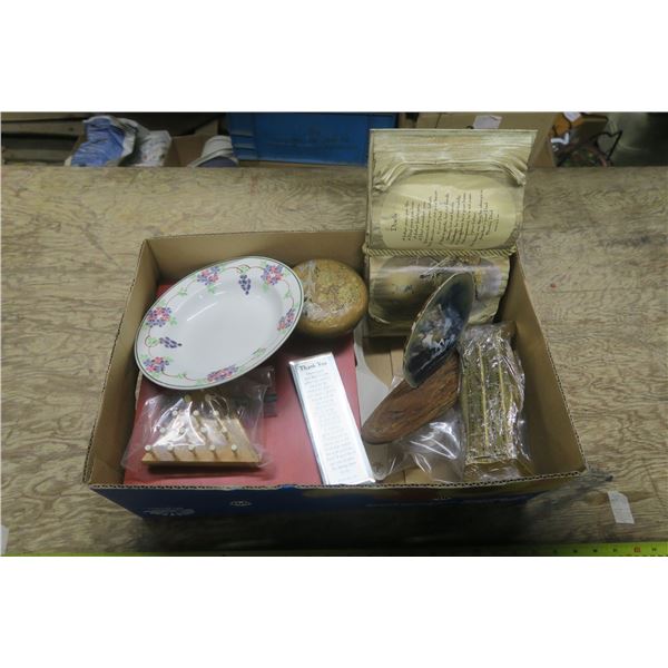Box of Misc. Knick Knacks and Cutlery