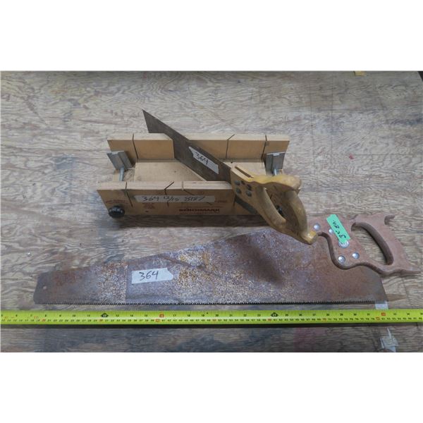 Miter Box and 2 Saws