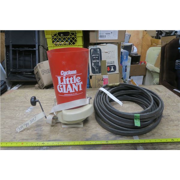 Seeds / Fertilizer Spreader & Garden Hose