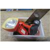 Image 2 : Box of Flashlights and Hand Saw