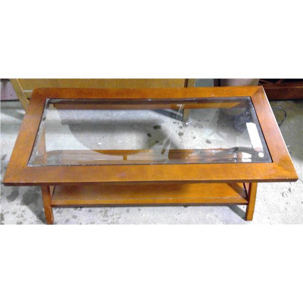 Wood + Glass Coffee Table