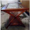 Image 2 : Wood + Glass Coffee Table