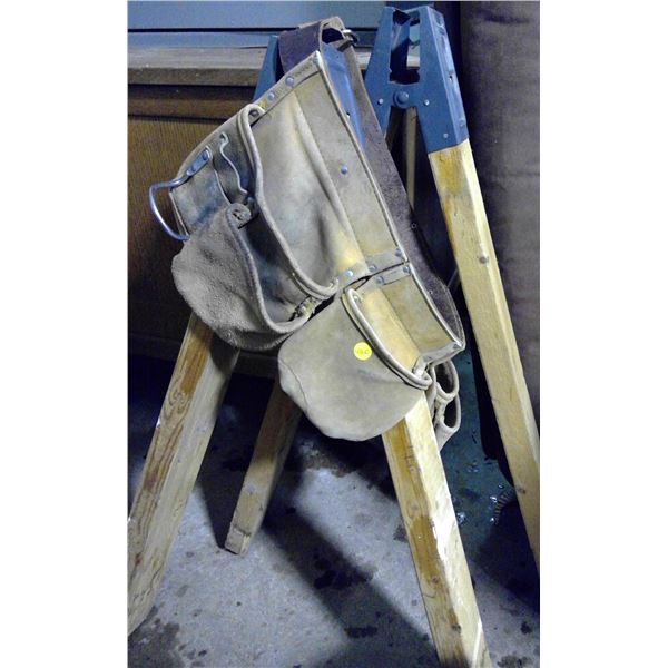 Leather Tool Belt w/ 2 Saw Horse Legs