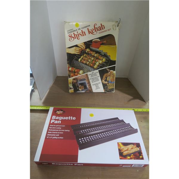 Baguette Pan & Shish Kebab Cooking Set