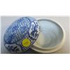 Image 2 : Blue + White Porcelain Incense Bowl