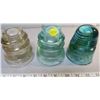 Image 1 : 3 x Glass Power Insulators