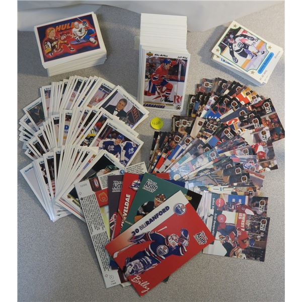 Box of Hockey Cards (1990-1993 Upper Deck)(1991-1992 Pro Set) + Kraft Dinner /Jell-O Box Cards
