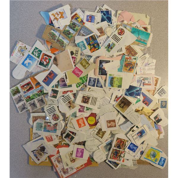 1 Bag Assorted Stamps (UK, CAN, US)