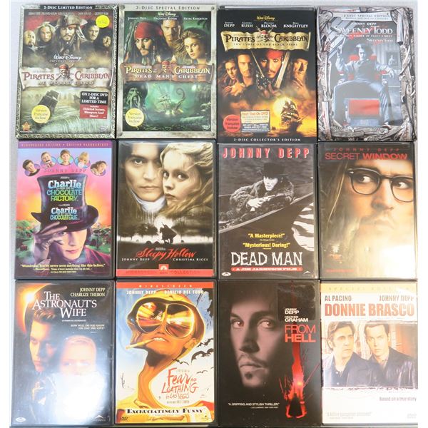 12 x Johnny Depp DVDs