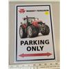Image 1 : 8" X 11" tin sign Massey Ferguson parking
