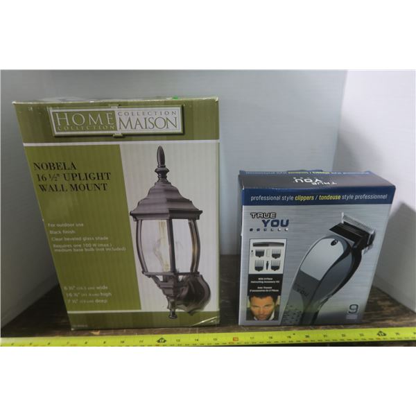 Exterior Light and Hair Clippers