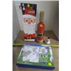 Image 1 : Santa Bag, Wine Bottle, Snowman Decoration and A Gift for a Golfer