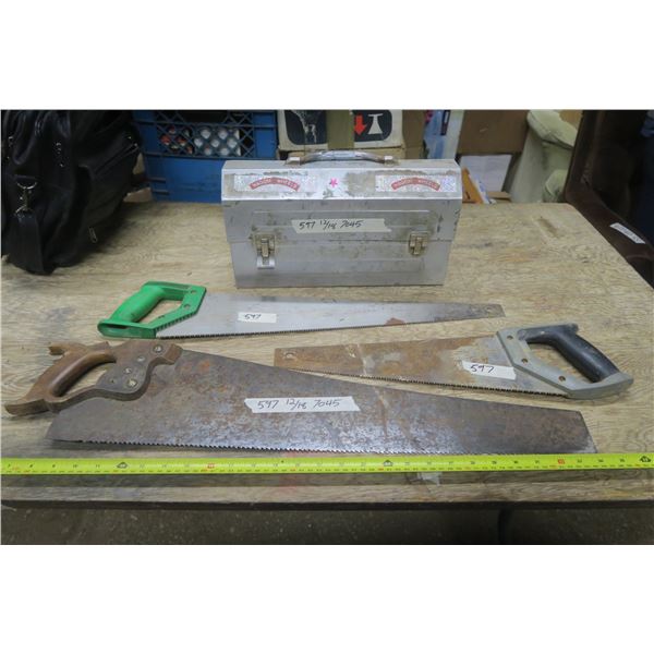Small Toolbox & 3 Saws