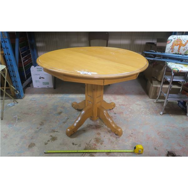 All Wood Pedestal Table