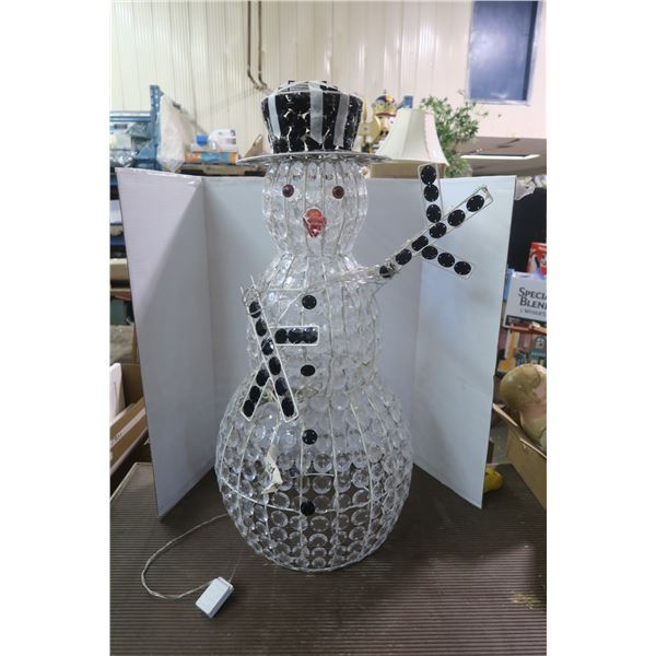 Outdoor Light-up Snowman - Needs Plug Repairs (Included)