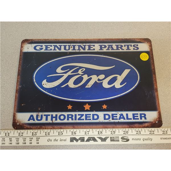 8" X 11" tin sign Ford parts