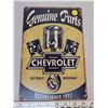 Image 1 : 8" X 11" tin sign Chevrolet parts