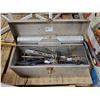 Image 1 : METAL CONTRACTORS TOOL BOX W/ ASST TOOLS
