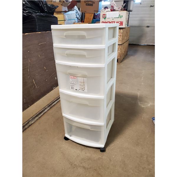 5 DRAWER WHEELED STORAGE CART Schmalz Auctions