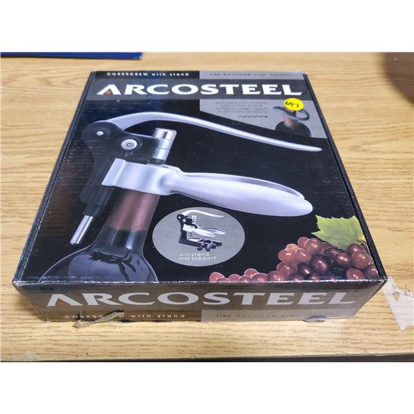 ARCOSTEEL CORKSCREW W/ STAND -APPEARS TO BE BRAND NEW IN BOX