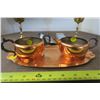 Image 4 : Copper Cream and Sugar, Brass Cups, and Spoons