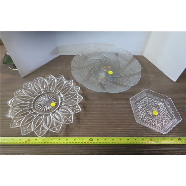 3 Glass Trays
