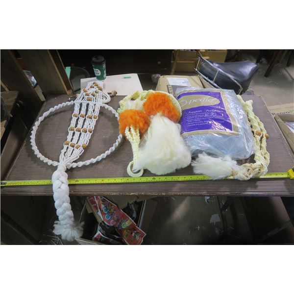Support Blanket and Macrame Decorations