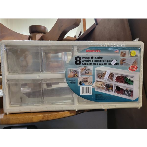 Stack On 8 drawer tilt cabinet - new 19 X 9.5 X 4.5"