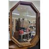 Image 1 : 8 sided wood frame mirror 18" W X 26" H
