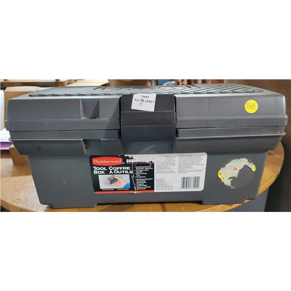 Rubbemaid toolbox full of tools