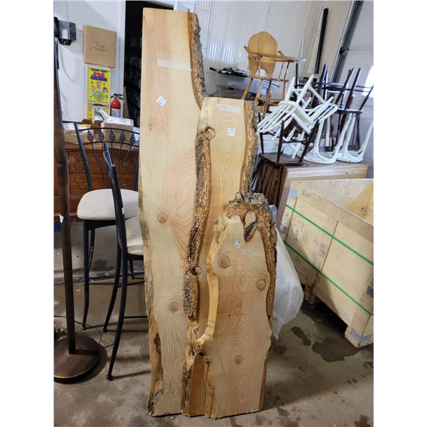 3 large pine slabs great for art projects