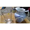Image 1 : Glass and Porcelain Pitchers
