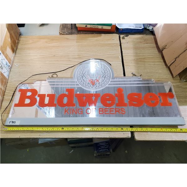 BUDWEISER LIGHT UP SIGN (UNTESTED, NO PLUG)