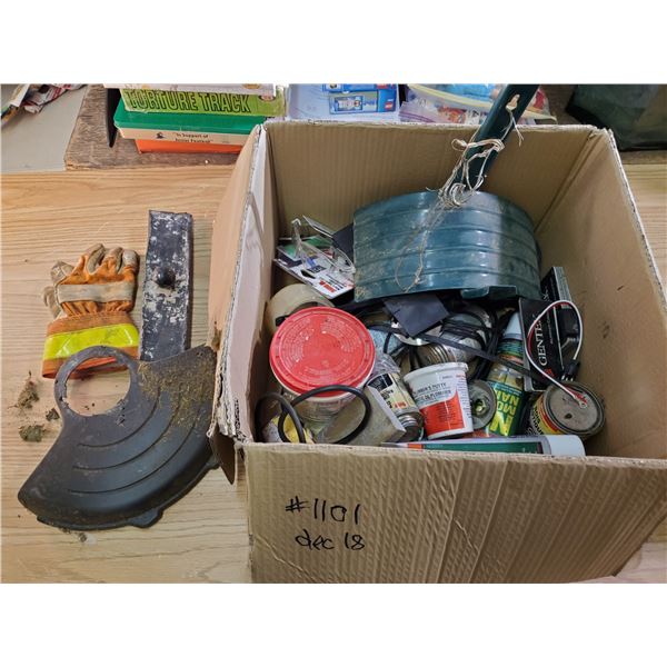BOX OF SHOP & GARDEN SUPPLIES