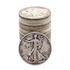 Image 1 : Roll of (20) Assorted Date Walking Liberty Half Dollar Coins Circulated