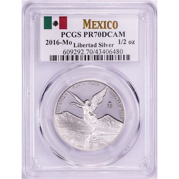 2016-Mo Mexico Proof 1/2 oz Silver Libertad Coin PCGS PR70DCAM