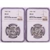 Image 1 : Lot of 1958-1959 Franklin Half Dollar Coins NGC MS63