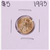 Image 1 : 1993 $5 American Gold Eagle Coin