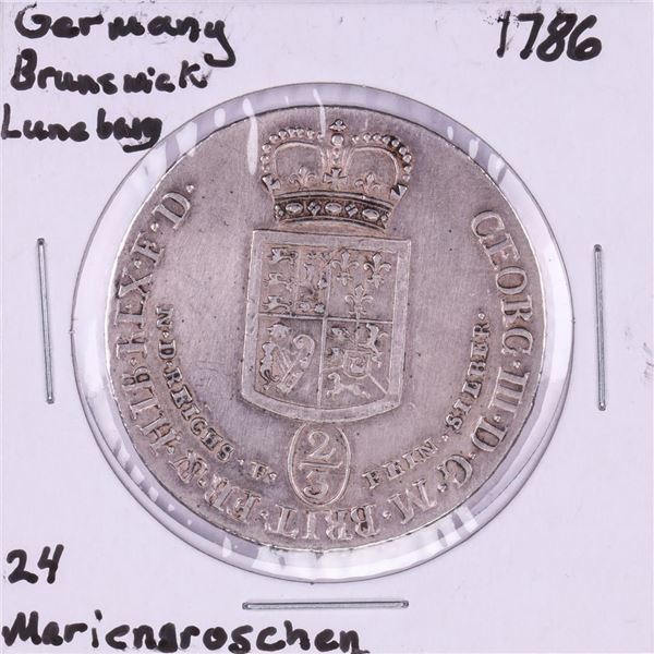 1786 Germany Brunswick Luneburg 24 Marie groschen Coin
